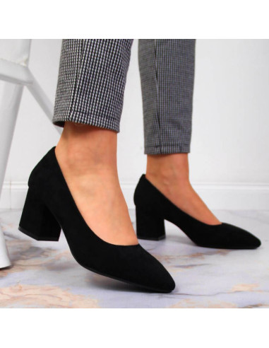 Czółenka na obcasie sergio leone w sk358