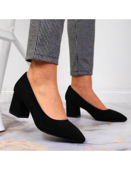 Czółenka na obcasie sergio leone w sk358