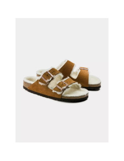 Klapki birkenstock arizona shearling mink w