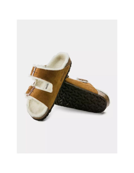 Klapki birkenstock arizona shearling mink w