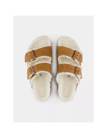 Klapki birkenstock arizona shearling mink w