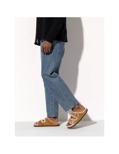 Klapki birkenstock arizona shearling mink w