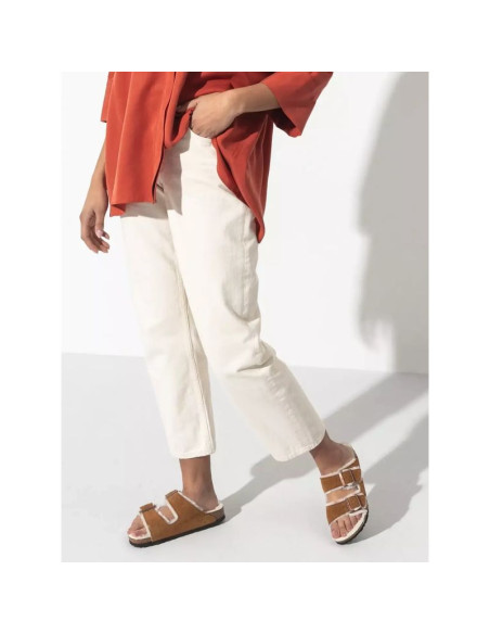 Klapki birkenstock arizona shearling mink w