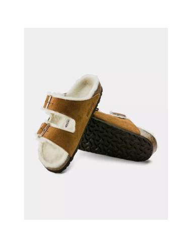 Klapki birkenstock arizona shearling mink w