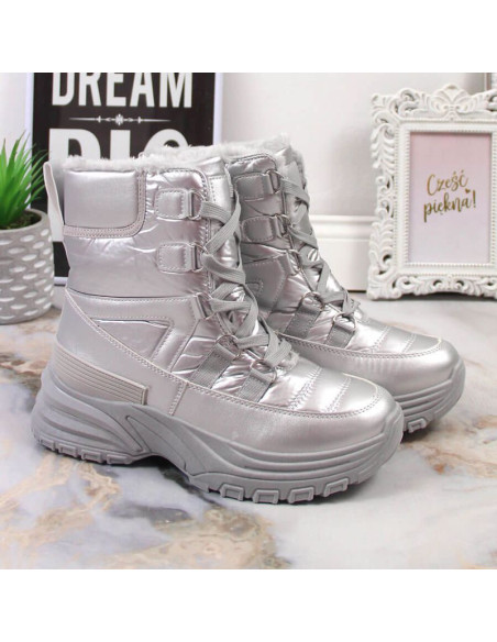 Śniegowce sznurowane metaliczne potocki w wol117