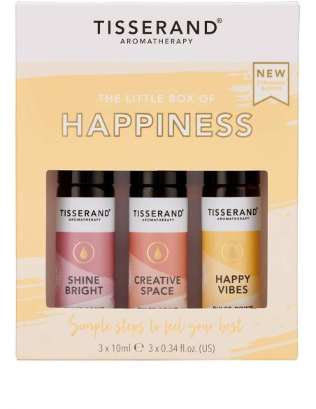 The Little Box Of Happiness - Zestaw Olejków Eterycznych Roll-On Na Lepsze Samopoczucie (3 X 10 Ml)