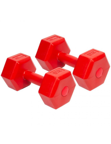 Zestaw hantli kompozytowych eb fit 2x3kg czerwone 1027036