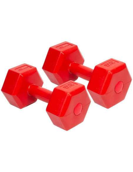 Zestaw hantli kompozytowych eb fit 2x3kg czerwone 1027036