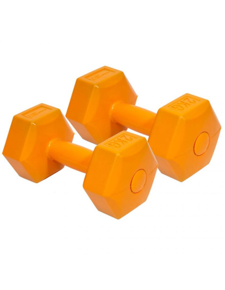 Zestaw hantli kompozytowych eb fit 2x2kg pomarańczowe 1027029