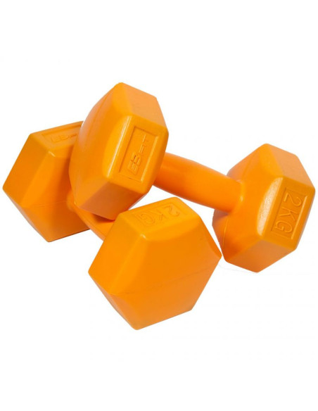 Zestaw hantli kompozytowych eb fit 2x2kg pomarańczowe 1027029