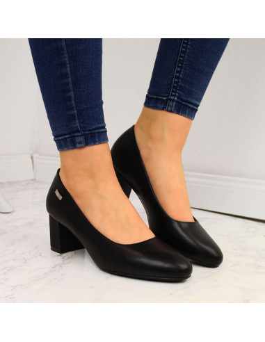 Czółenka na ozdobnym słupku sergio leone w sk314