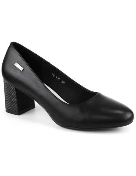 Czółenka na ozdobnym słupku sergio leone w sk314