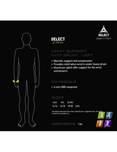 Ochraniacz na nadgarstek select profcare neopren