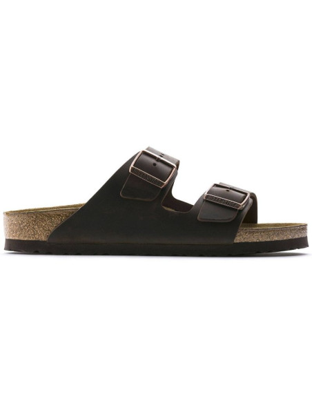 Klapki damskie/męskie brązowe birkenstock arizona nubuk habana narrow wąskie (52533)