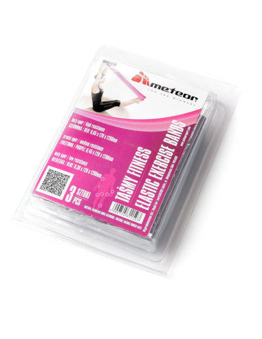 Taśma fitness meteor 120cm 3szt 31150