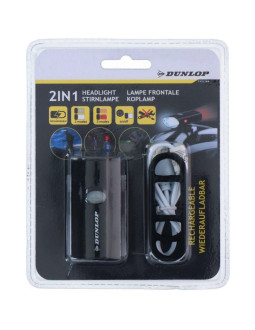 Lampka rowerowa dunlop 2w1