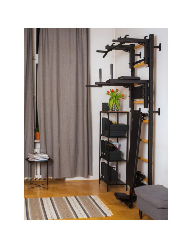 Drabinka gimnastyczna drążek poręcz i ławka benchk 733b