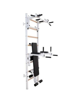 Drabinka gimnastyczna drążek poręcz i ławka benchk 723w