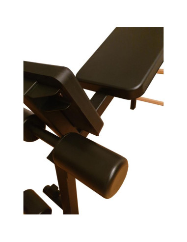 Drabinka gimnastyczna z drążkiem poręczą do ćwiczeń i ławeczką benchk 723b