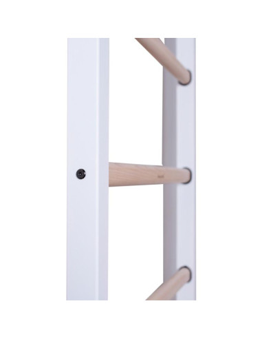 Drabinka gimnastyczna drążek poręcz ławka akcesoria dziecięce biały mat benchk 414