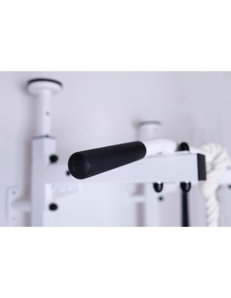 Drabinka gimnastyczna drążek poręcz ławka akcesoria dziecięce biały mat benchk 414