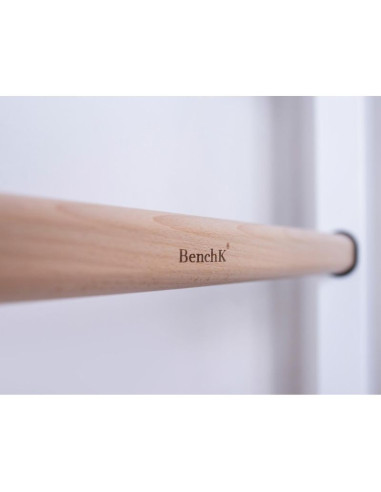 Drabinka gimnastyczna drążek poręcz ławka akcesoria dziecięce biały mat benchk 414