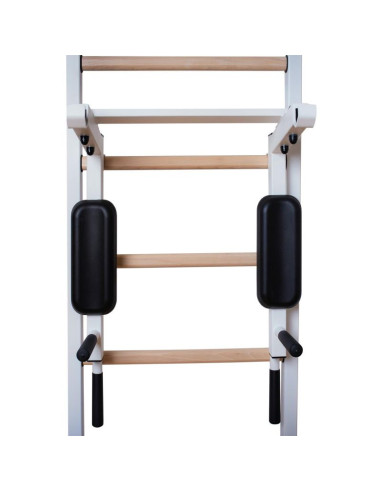 Drabinka gimnastyczna drążek poręcz ławka akcesoria dziecięce biały mat benchk 414