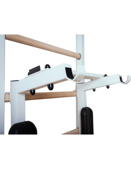 Drabinka gimnastyczna drążek poręcz ławka akcesoria dziecięce biały mat benchk 414