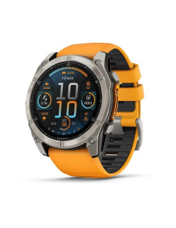 Zegarek garmin fenix 8 amoled sapphire titanium spark orange