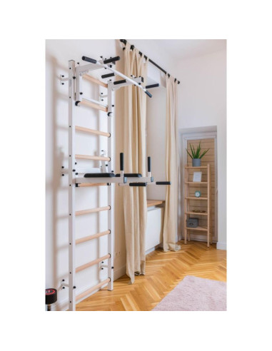 Drabinka gimnastyczna regulowany drążek i poręcz benchk 732w