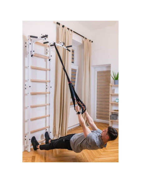 Drabinka gimnastyczna regulowany drążek i poręcz benchk 732w