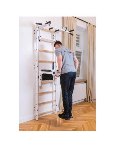 Drabinka gimnastyczna regulowany drążek i poręcz benchk 732w