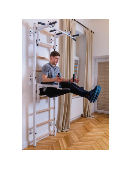 Drabinka gimnastyczna regulowany drążek i poręcz benchk 732w