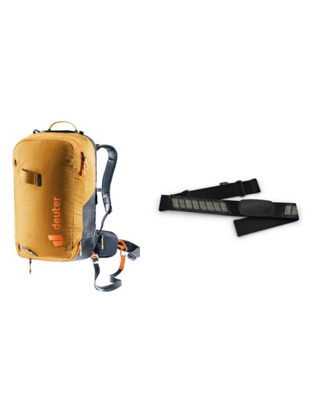 Plecak deuter alproof lite 20 sl - cinnamon/black + czujnik garmin hrm dual