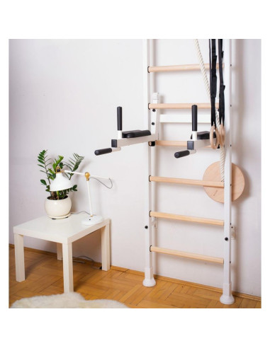 Drabinka gimnastyczna drążek poręcz akcesoria dziecięce biały mat benchk 413