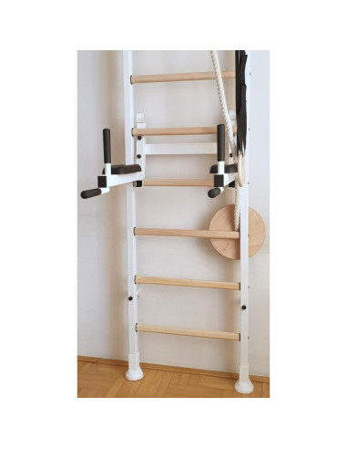 Drabinka gimnastyczna drążek poręcz akcesoria dziecięce biały mat benchk 413