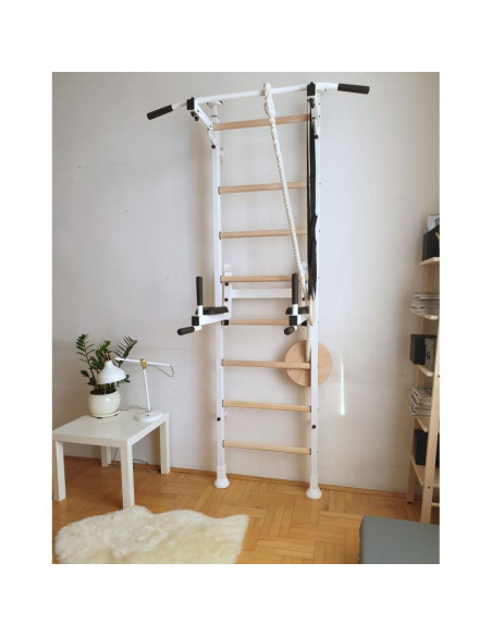 Drabinka gimnastyczna drążek poręcz akcesoria dziecięce biały mat benchk 413