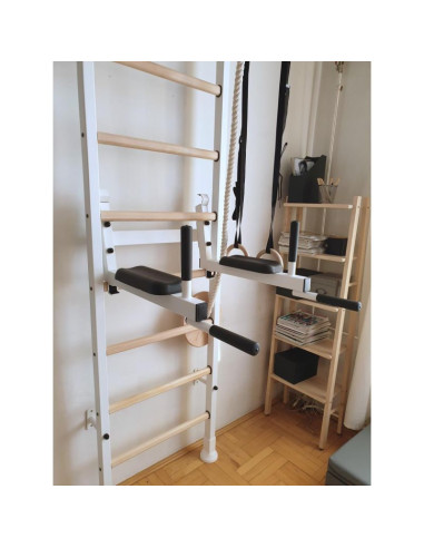 Drabinka gimnastyczna drążek poręcz akcesoria dziecięce biały mat benchk 413