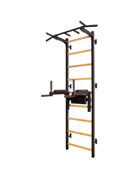 Drabinka gimnastyczna z drążkiem i poręczą do ćwiczeń benchk 722b