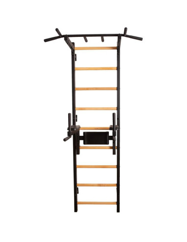 Drabinka gimnastyczna z drążkiem i poręczą do ćwiczeń benchk 722b