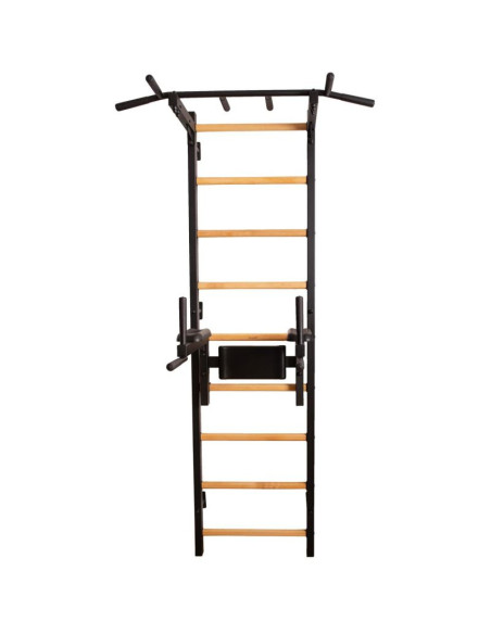 Drabinka gimnastyczna z drążkiem i poręczą do ćwiczeń benchk 722b