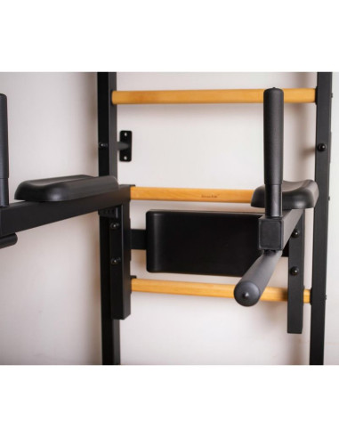 Drabinka gimnastyczna z drążkiem i poręczą do ćwiczeń benchk 722b