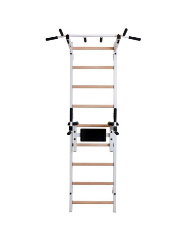 Drabinka gimnastyczna z drążkiem i poręczą do ćwiczeń benchk 722w