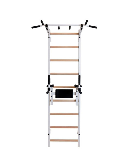 Drabinka gimnastyczna z drążkiem i poręczą do ćwiczeń benchk 722w