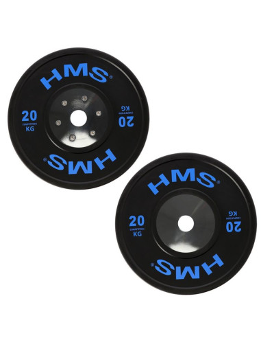 Btbr set zestaw talerzy olimpijskich bumper- 2x (10kg,15kg,20kg,25kg) hms btbr set