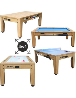 Stół do multigier 4w1 bilard tenis stołowy cymbergaj stół jadalny 214x121.6x81.3cm wooden enero