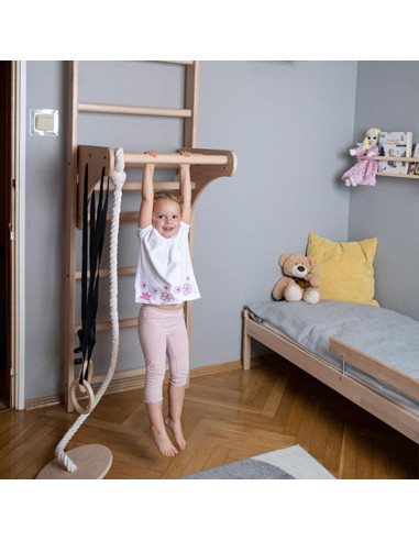 Drabinka z drewnianym drążkiem i akcesoriami benchk 112+a204