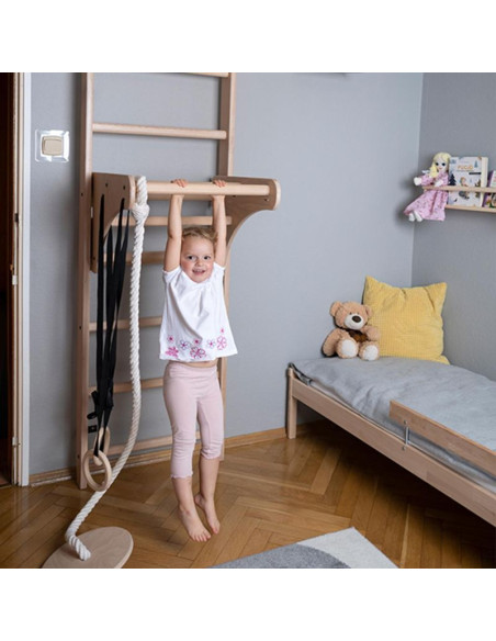 Drabinka z drewnianym drążkiem i akcesoriami benchk 112+a204