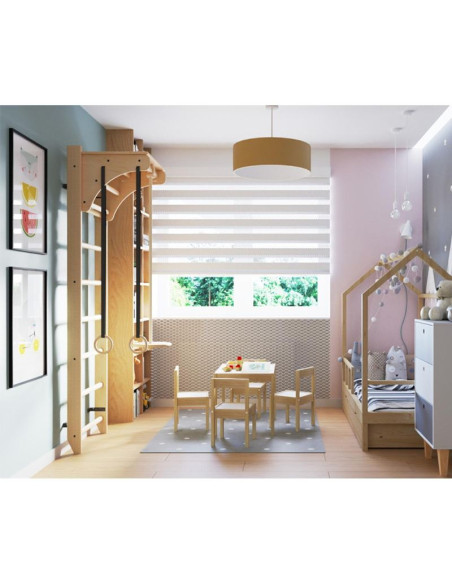 Drabinka z drewnianym drążkiem i akcesoriami benchk 112+a204