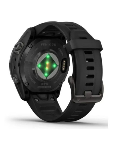 Zegarek garmin fenix 7s pro 42mm sapphire solar szary tytanowy dlc z czarnym paskiem